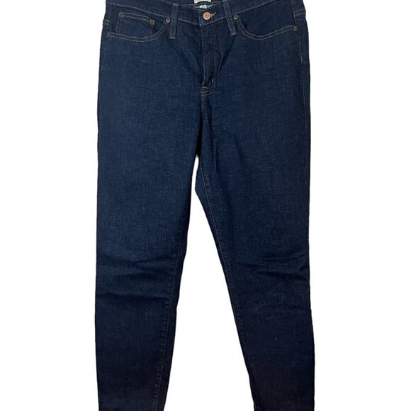 J Crew High Rise Toothpick Jeans Dark Wash Women's Size 31 - Picture 2 of 5